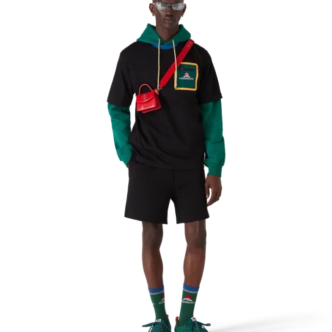 Zapatilla de cancha de ante verde para hombre