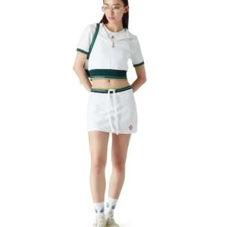 Falda de tenis de terciopelo texturizado