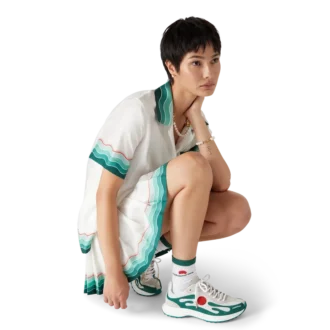 Zapatilla Stade para mujer en blanco y verde