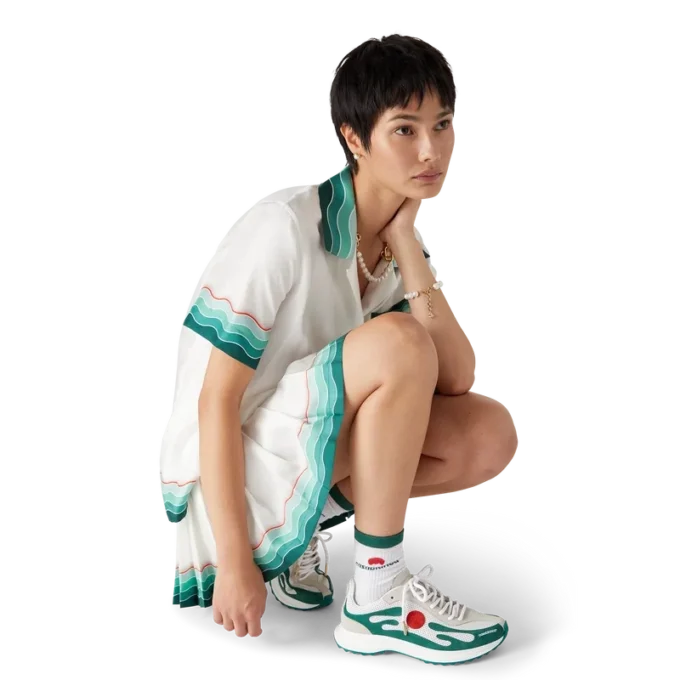 Zapatilla Stade para mujer en blanco y verde