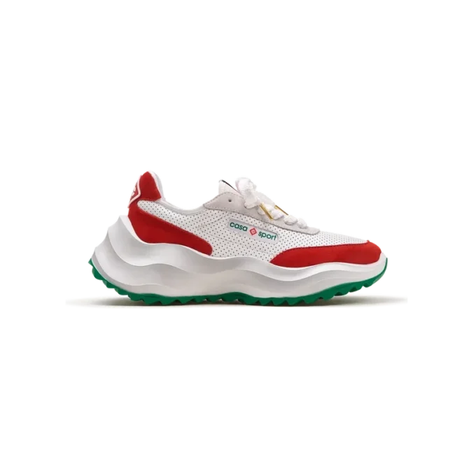 Zapatillas Atlantis blancas y rojas para hombre