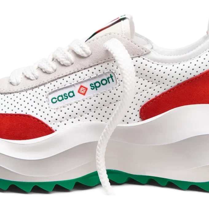 Zapatillas Atlantis blancas y rojas para hombre