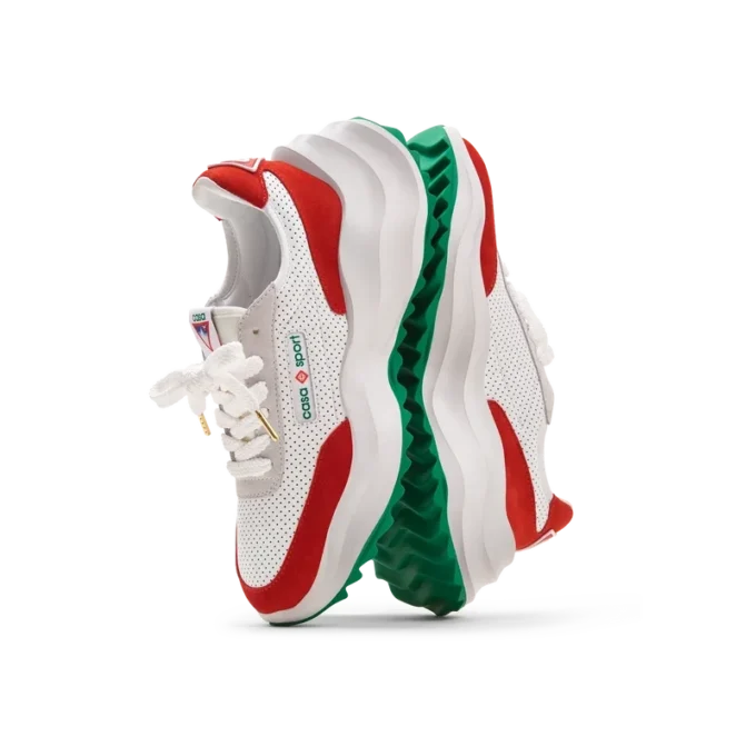 Zapatillas Atlantis blancas y rojas para hombre