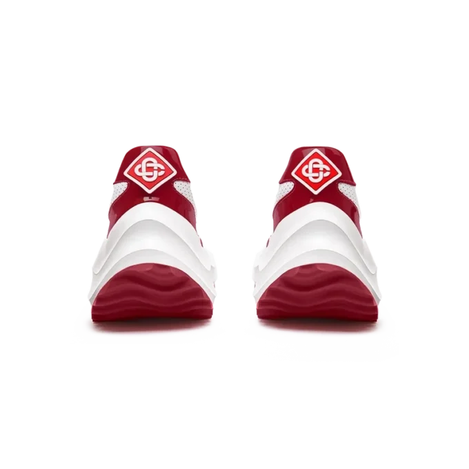 Zapatillas Atlantis para mujer en blanco y rojo intenso