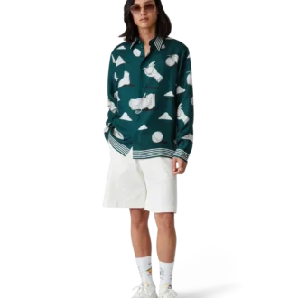 Zapatillas Court blancas y verdes para hombre