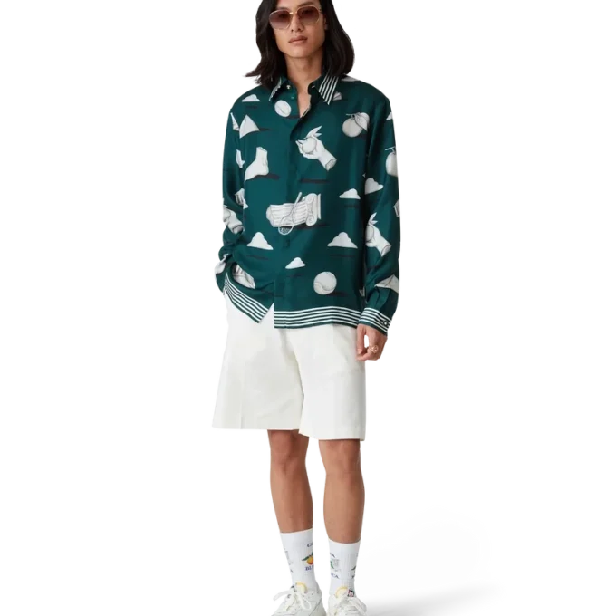 Zapatillas Court blancas y verdes para hombre