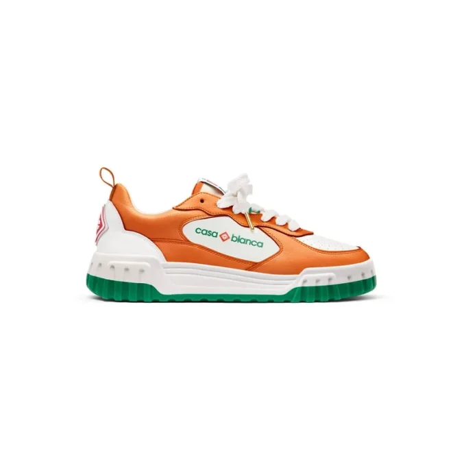 Zapatillas Court para hombre en naranja y blanco