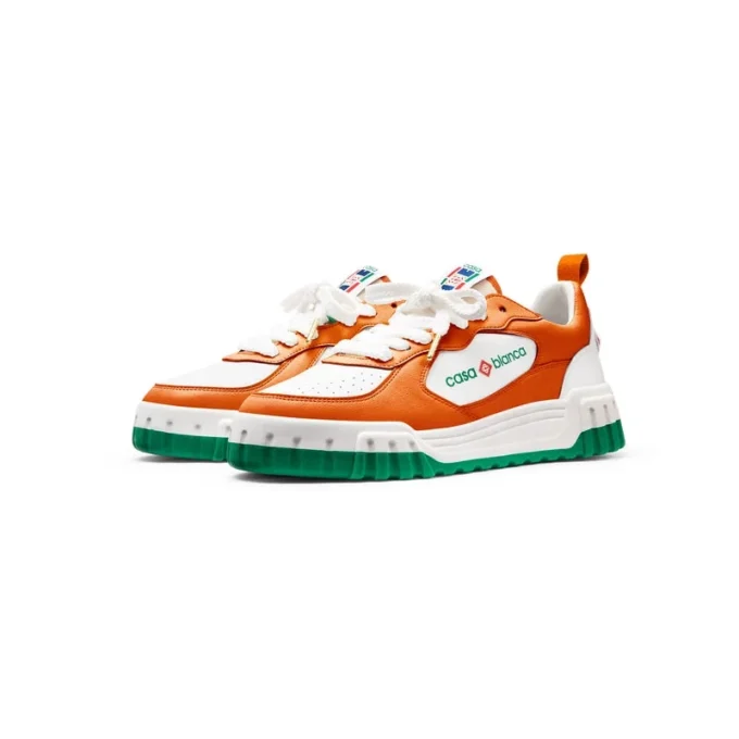 Zapatillas Court para hombre en naranja y blanco