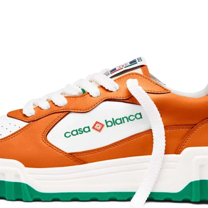 Zapatillas Court para hombre en naranja y blanco