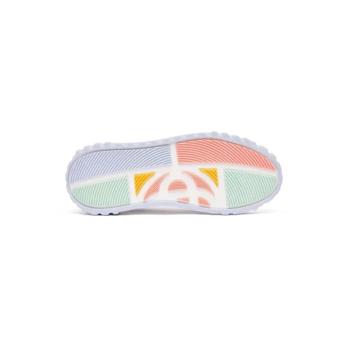 Zapatilla Court para hombre en blanco y azul claro