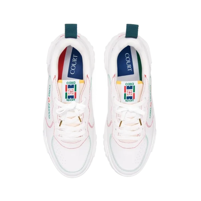 Zapatillas Court para mujer en blanco y multicolor