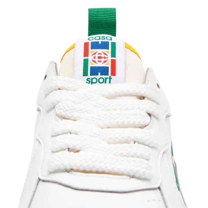 Zapatillas Court para mujer en blanco y verde