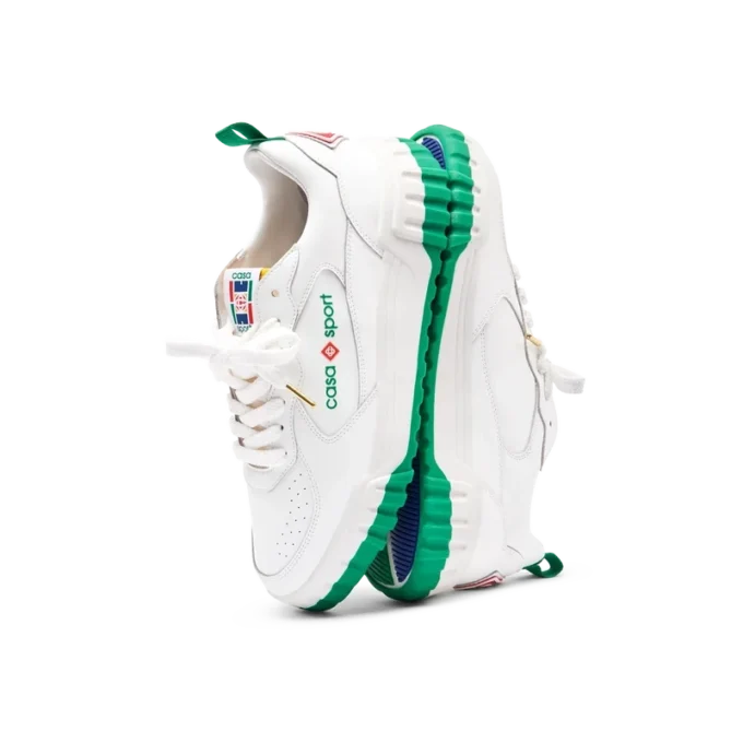 Zapatillas Court para mujer en blanco y verde