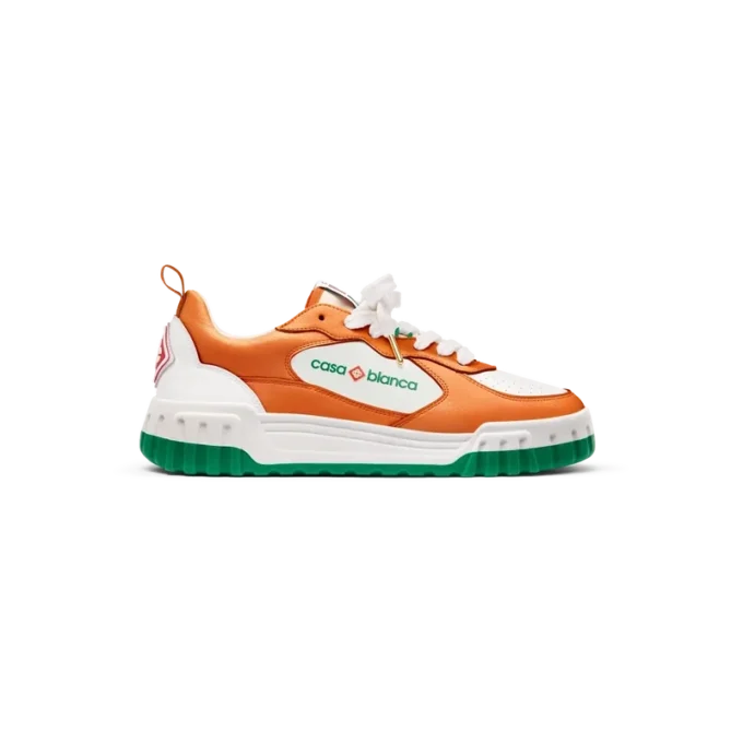 Zapatillas Court para mujer en naranja y blanco