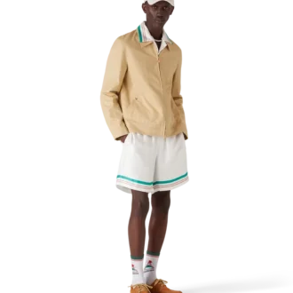 Chaqueta de jacquard con monograma de algodón